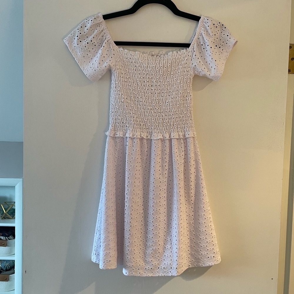 White mini dress